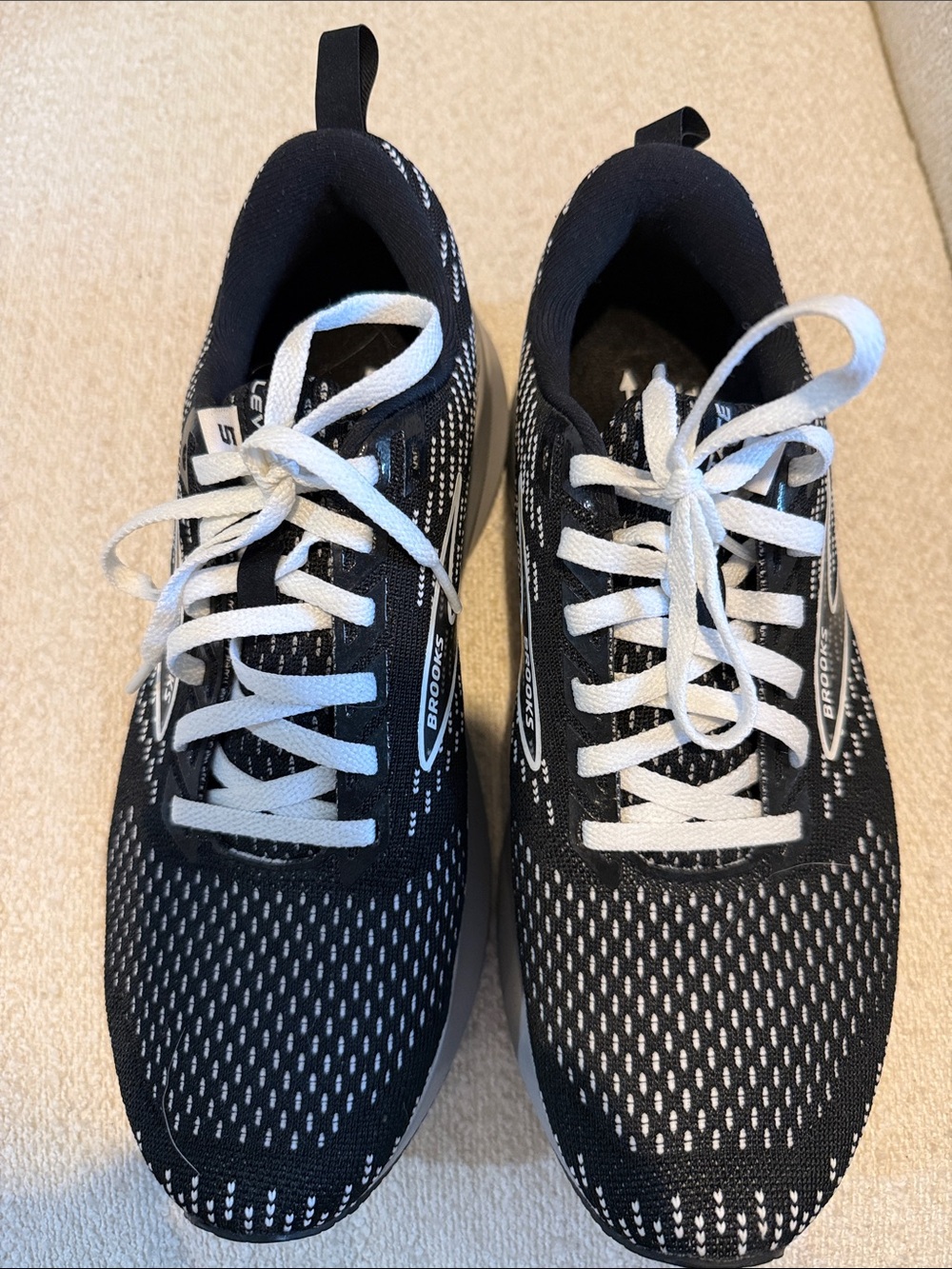 Brooks Black and White Performance Running Shoes